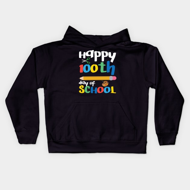 100th Day Of School Shirt Happy Funny Child Teacher Student Kids Hoodie by jkshirts